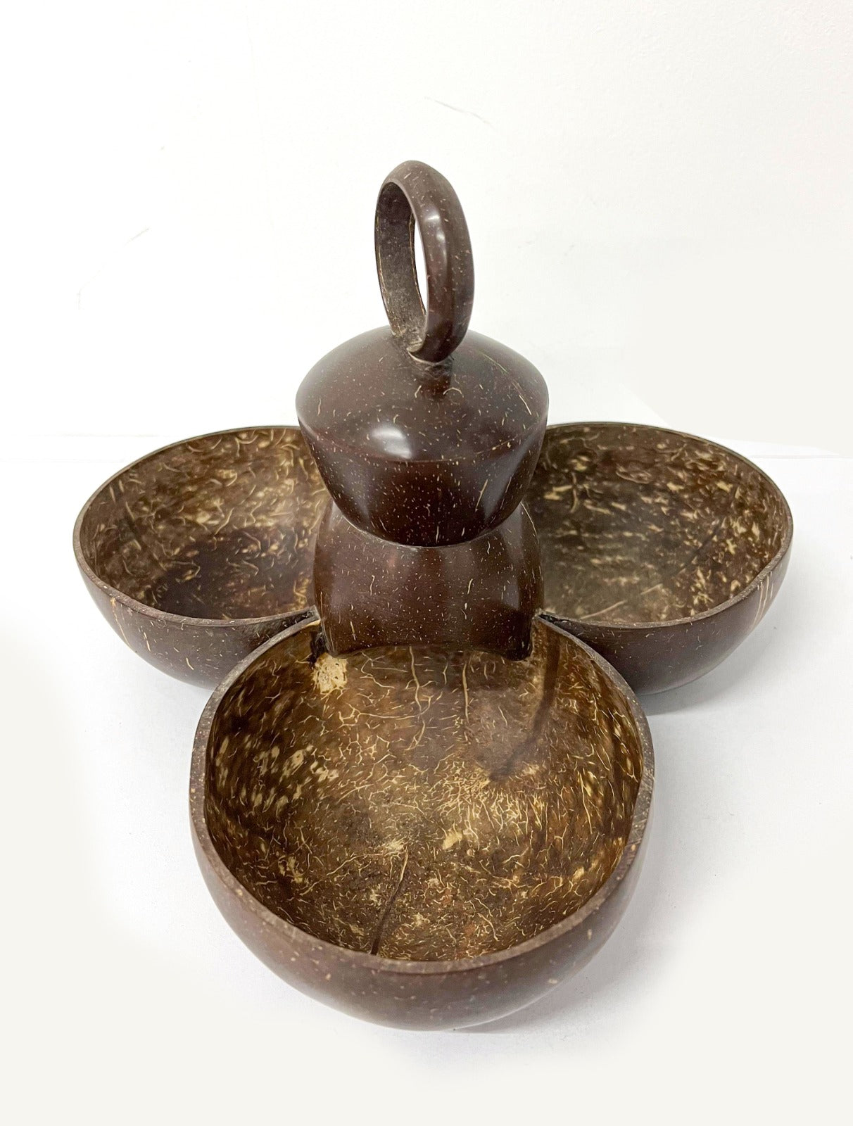 Artisanal Coconut Serving Bowl Trio
